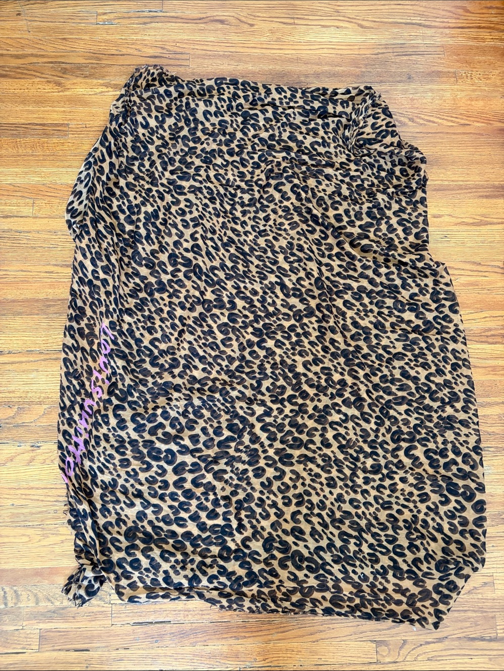 Louis Vuitton LV oversized Leopard Print Scarf Wrap graffiti writing MOVING SALE